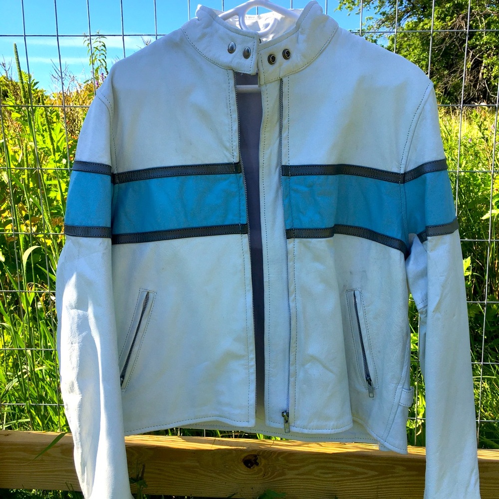 “Hot Leathers” Retro Motorcycle Leather Jacket XXL